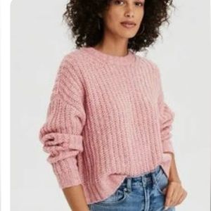 Pink crop sweater